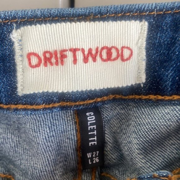 Driftwood Colette Embroidered Denim Boho Cropped Jeans - Picture 7 of 12